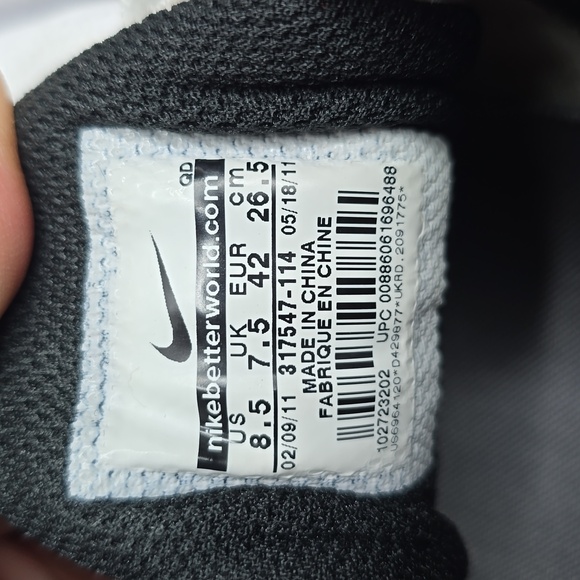 Limited Edition Nike Shox Deliver in White-Black-Dark Grey Size 8.5 with Box - Picture 9 of 11